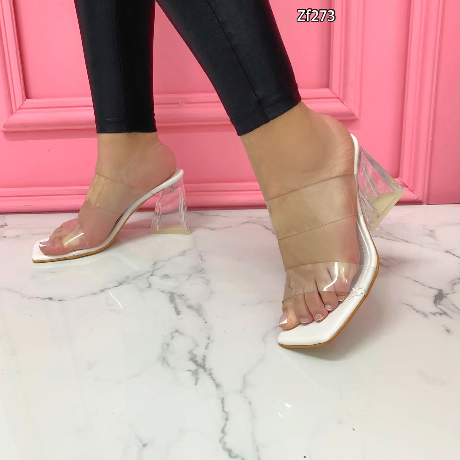 Sandalia blanca tacon 9cm 631 C2